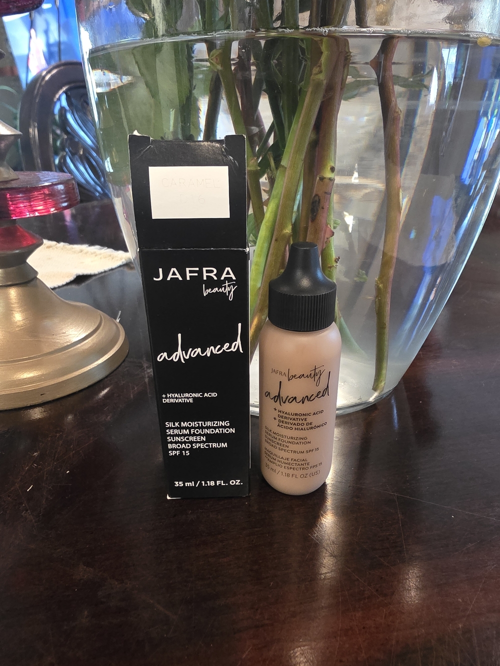 Jafra Advanced Silk Moisturizing Serum Foundation - Caramel D16